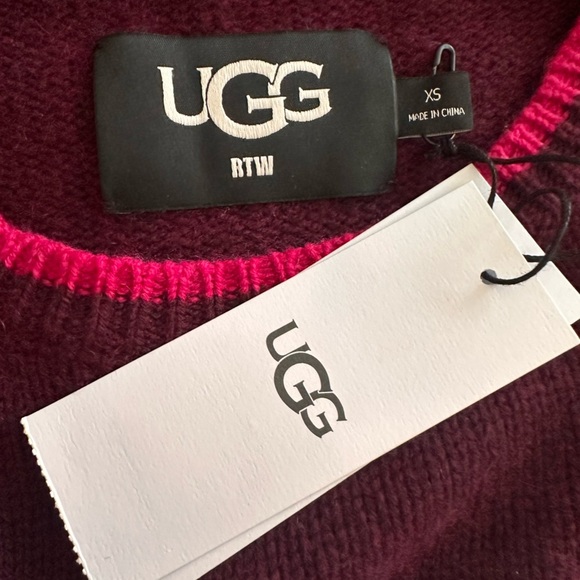 UGG Renata Contrast Trim Cashmere Blend Sweater - Picture 6 of 8